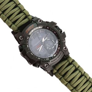 Montre de survie en paracorde 6-en-1 pour homme, étanche, pour le camping et les situations d'urgence, fabriquée en usine BSCI - Product Image 1