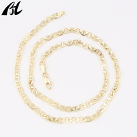 Collar Estilo Punk Italiano Chapado en Oro de 14K y 18K con Cierre de Alta Calidad, Collar Punk de Latón Dorado
