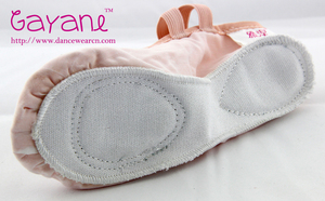 Chaussons de danse classique en toile et cuir à semelle pleine pour enfants et filles, 5 couleurs, vente en gros d'usine, <span class=keywords><strong>pas</strong></span> chers - Product Image 6
