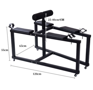 Chaise de bondage BDSM, banc sexuel pour adultes, chaise de positionnement sexuel avec menottes, entraves pour les pieds, hauteur réglable - Product Image 2