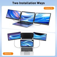 Écran portable S3 14 pouces IPS 1080P FHD, extension d'ordinateur portable USB Type-C, haut-parleur intégré, double/triple moniteur pour ordinateurs portables de 13 à 17,3 pouces