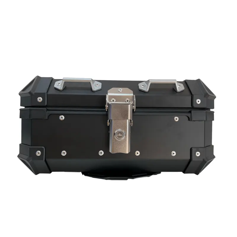 Boîte arrière de moto 25l boîtier supérieur en aluminium boîte arrière étanche alliage de moto Zhuitu fullface moto casque coffre de rangement