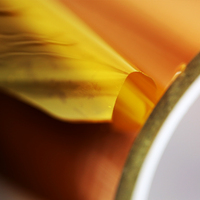 Film isolant en polyimide semi-transparent doré personnalisable, film de doigt en or, film de protection résistant aux hautes températures Pi