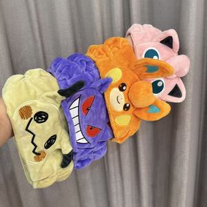 Serre-tête en peluche anime japonais en gros, <span class=keywords><strong>mignon</strong></span> et doux rose orange pour le lavage du visage et le maquillage, ornement capillaire, directement de l'usine - Product Image 2
