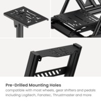 Cockpit de simulation de course en aluminium haut de gamme LRS08-BS01 avec siège, compatible Direct Drive, pour simulateur de course Logitech Fanatec Thrustmaster