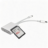 Câble lecteur de carte intelligent USB C+iOS, compatible avec iPad, tablette Android, lecteur de carte mémoire SD TF portable, interface Type-C