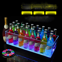 Seau à glace lumineux LED en acrylique, design moderne, pour KTV et bars, conteneur à vin personnalisable, options de couleurs vives, personnalisable