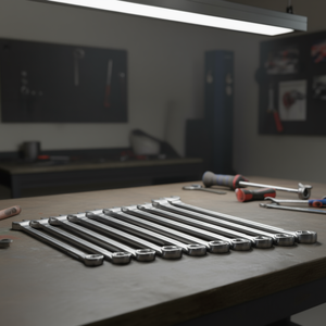 285 L/R13 Combination Wrench Set 10 Piece Metric Steel <b>Tools</b> For Automotive Repair - Product Image 3