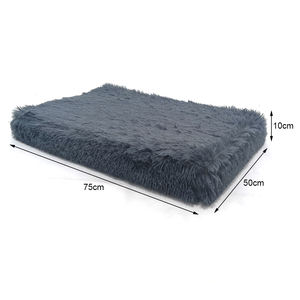 YangYangYangPet Patrón sólido Cama para perros Colchón Caja de huevos Espuma Lavable Ortopédica Gris oscuro Felpa para perros pequeños medianos grandes - Product Image 3