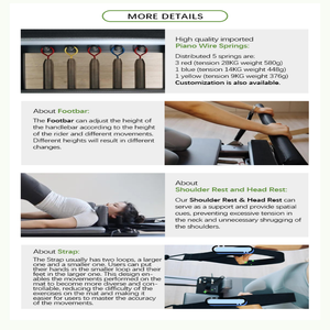 Vendita calda in alluminio pieghevole Pilates Reformer letto Fitness allenamento Cadillac & legno corpo Pilates letto in vendita - Product Image 4