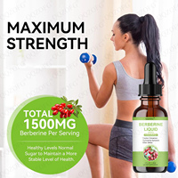 LDJ TK Vente à Chaud Gouttes Liquide de BERBÉRINE 1500mg 2fl.oz 60ml Extrait d'Herbes Berbérine HCl pour Adulte Soutien Métabolisme Santé
