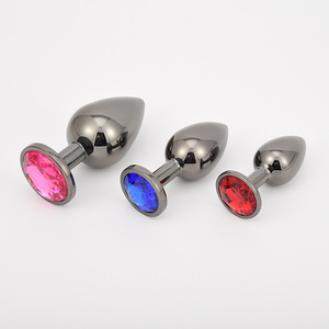 <strong>Hot</strong> Sales Stainless Steel Jewel <strong>Anal</strong> Plugs <strong>Sex</strong> Toys <strong>Wholesale</strong> Gun Metal Butt Plug for Men Women - Product Image 1