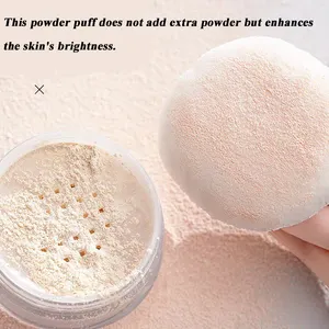 Factory Direct Supply High Quality Loose Powder Puff Ultra Soft Dry Flocking Power Puffs Sponge Velvet Makeup Puff