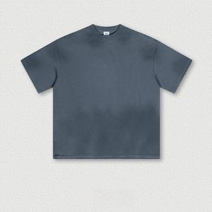 Camiseta Vintage Lavada Oversize para Hombre, Algodón Pesado, Hombro Caído, Manga Corta, Cuello Redondo, Estilo Urbano - Product Image 3