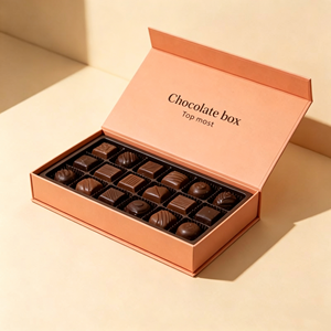 Boîte cadeau magnétique de haute qualité en carton recyclable, boîte cadeau artisanale pour chocolat, pour aliments - Product Image 1