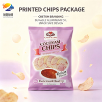Sacs en aluminium de qualité alimentaire personnalisés en gros, pochettes laminées imprimées pour l'emballage de chips et de snacks