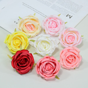 ดอกกุหลาบประดิษฐ์ Dongchen Crafts ขนาด 5.5 ซม. ทำจากผ้าไหมโพลีเอสเตอร์ สำหรับตกแต่งงานแต่งงาน กล่องของขวัญ DIY พวงหรีด และเครื่องประดับศีรษะ - Product Image 1