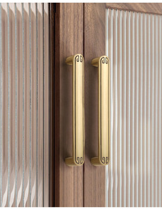 New Chinese-style cabinet <b>door</b>, high-end and luxurious antique <b>copper</b> cabinet and wardrobe <b>door</b> handles - Product Image 2