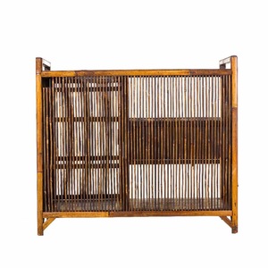 Bamboo Tea Cabinet With Storage Shelves And Drawer For Tea Ceremony Home Furniture Display Rack - Product Image 4