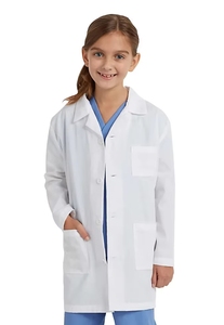 Blouses <span class=keywords><strong>de</strong></span> laboratoire blanches tissées pour enfants, uniformes <span class=keywords><strong>de</strong></span> scientifique pour jeu <span class=keywords><strong>de</strong></span> rôle <span class=keywords><strong>de</strong></span> médecin en laboratoire <span class=keywords><strong>scolaire</strong></span> professionnel, avec logo personnalisé - Product Image 2