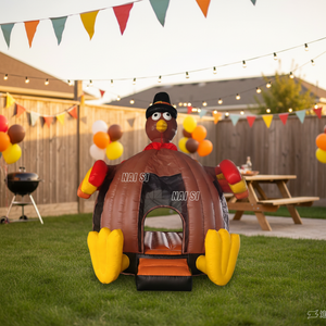 <span class=keywords><strong>Castello</strong></span> Gonfiabile da Esterno di Alta Qualità, Casa Rimbalzante Commerciale a Tema Tacchino per Bambini - Product Image 2