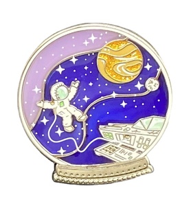 定制金属闪光胸针咖啡色珐琅徽章制造商动漫软硬珐琅徽章定制 - Product Image 6
