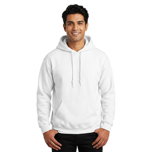 Sweat-shirts et sweats à capuche pour hommes en coton surdimensionné de haute qualité avec logo personnalisé, broderie noire - Product Image 1