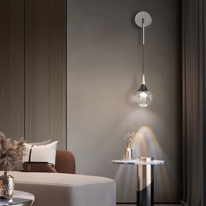 Lampada da comodino moderna in stile lusso leggero, a forma di cristallo, intelligente per corridoio, casa, ingresso, hall - Product Image 3