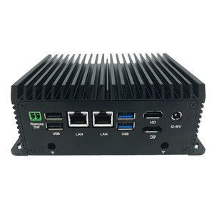 Mini PC điện năng thấp không quạt <span class=keywords><strong>Intel</strong></span> <span class=keywords><strong>Skylake</strong></span> Core i5 6200U 6300U xách tay Máy tính công nghiệp Win10 wind11 Linux Dual Lan Mini PC - Product Image 1