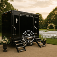 Remorque de toilette portable de luxe 2025 avec équipements haut de gamme pour des rassemblements exclusifs