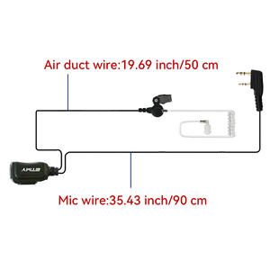 Auriculares de 2 pines con micrófono, tubo acústico y PTT para radios portátiles UV-5R, UV-82, BF-888S, CP1660, CP1200, TK-2107, TK-3107, TC-508 - Product Image 2
