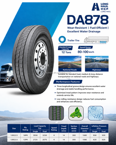 ยางรถพ่วง AIRLAND DA878 รุ่นใหม่ 12R22.5 20PR แบบเรเดียล สำหรับรถบรรทุกหนัก ระยะทางไกล แรงต้านทานการหมุนต่ำ ยึดเกาะถนนเปียกได้ดีเยี่ยม - Product Image 3