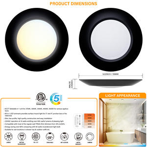 Plafonnier LED encastré de 4 pouces, 10W, dimmable, homologué ETL et Energy Star - Product Image 2