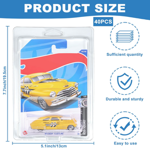 Fundas Protectoras Transparentes de PET Reciclado de 0.50mm de Grosor para Modelos de Autos, Cubiertas de Blister para Exhibición, Compatibles con Almacenamiento de Hot-Wheels - Product Image 2