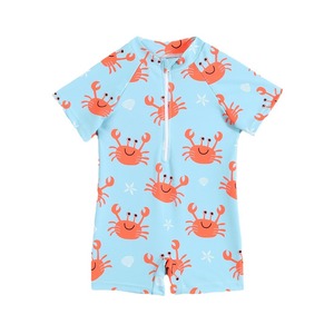 <span class=keywords><strong>Maillot</strong></span> <span class=keywords><strong>de</strong></span> <span class=keywords><strong>bain</strong></span> une pièce pour garçons, collection été 2026, avec fermeture éclair, manches courtes, style boxer, motif petit crabe, 0-4 ans - Product Image 5