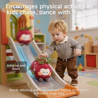 Jouet en peluche interactif Tumama pour enfants, 6-18 mois, jouet musical pour bébé, poupée dansante en peluche Litchi, jouet sensoriel pour bébé pour le temps sur le ventre