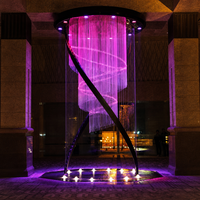 Rideau d'eau interactif pour hall d'hôtel, centre commercial, acier inoxydable SUS304