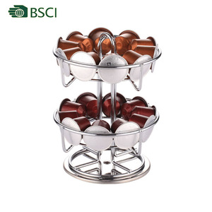 Fengyue Giá Đỡ Cà Phê Trên Bàn Cà Phê Mạ Crôm Đôi Cốc Giữ Viên Nang - Product Image 2