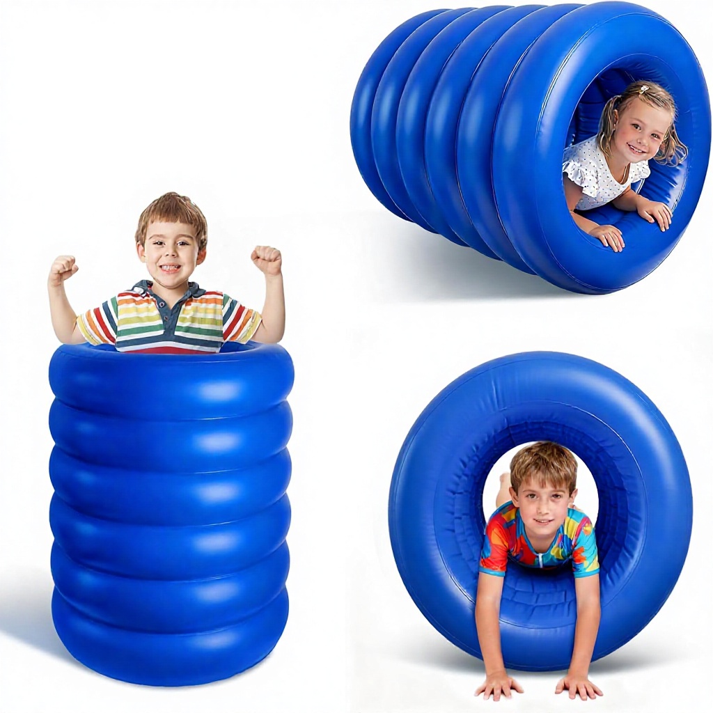 KidBloom Sedia Girevole Bambini Sensoriale con Maniglie, Giochi Sensoriali Autismo, Sedia Girevole con Base Antiscivolo e Rotazione a 360° (Rosso
