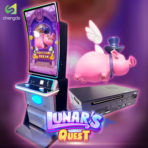 เครื่องเกมหน้าจอโค้ง 43 นิ้ว แบบสัมผัส พร้อมแผงปุ่มกด ชุดอุปกรณ์เกม PCB รุ่น Lunar's Quest Reel Game ขายส่งจากโรงงานในสหรัฐอเมริกา - Product Image 1