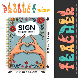 Cuaderno <span class=keywords><strong>de</strong></span> Aprendizaje <span class=keywords><strong>de</strong></span> Lengua <span class=keywords><strong>de</strong></span> <span class=keywords><strong>Señas</strong></span> con Espiral y Estampado Personalizado con <span class=keywords><strong>el</strong></span> Alfabeto <span class=keywords><strong>de</strong></span> Lengua <span class=keywords><strong>de</strong></span> <span class=keywords><strong>Señas</strong></span> Estadounidense - Product Image 2