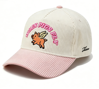 Gorra de Béisbol Deportiva Formal de 5 Paneles para Mujer, de Color Sólido, con Logotipo Personalizado Bordado a Mano, de Dos Tonos