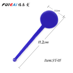 Agitateurs à cocktail en plastique de 11,2 cm à tête ronde imprimable pour mélanger les boissons et le café - Product Image 3