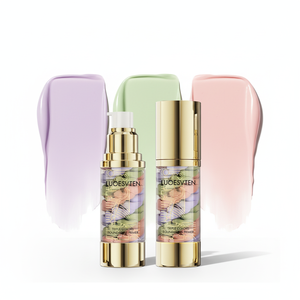 OEM de fábrica de tres colores en espiral brillo de la piel opacidad incluso el tono de la piel hidratante brillo maquillaje Base <span class=keywords><strong>Primer</strong></span> Cosméticos - Product Image 1