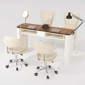 Muebles de Salón de Belleza de Metal, Juego de <span class=keywords><strong>Mesa</strong></span> de Manicura, <span class=keywords><strong>Mesa</strong></span> de Manicura con Sillas - Product Image 4