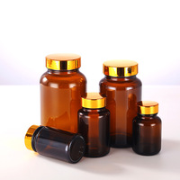 Bouteille en verre clair orange ambre vide 120cc 150ml médecine/tablette/pilule/capsule/bouteille de nourriture de santé