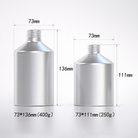 Bouteille en aluminium écologique de 500 ml pour détergent à vaisselle, liquide à lessive, emballage personnalisé avec logo, contenants métalliques recyclables