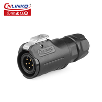 Connecteur d'aviation circulaire push-pull en plastique CNLINKO LP12 à 6 broches, IP68, mini taille, prise de signal mâle-femelle