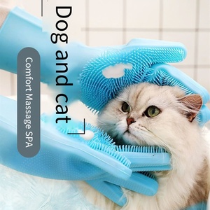 <b>Magic</b> Silicone Body Pet Bathing <b>Gloves</b> for Animal Perfect Bathe Shampoo Dog &Cat Brush <b>Gloves</b> (2 Pack) - Product Image 3