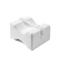Coussin de genou en mousse à mémoire de forme tricotée en forme de vague pour dormeurs latéraux, soulagement de la sciatique, amovible et lavable, non toxique, pour un sommeil confortable